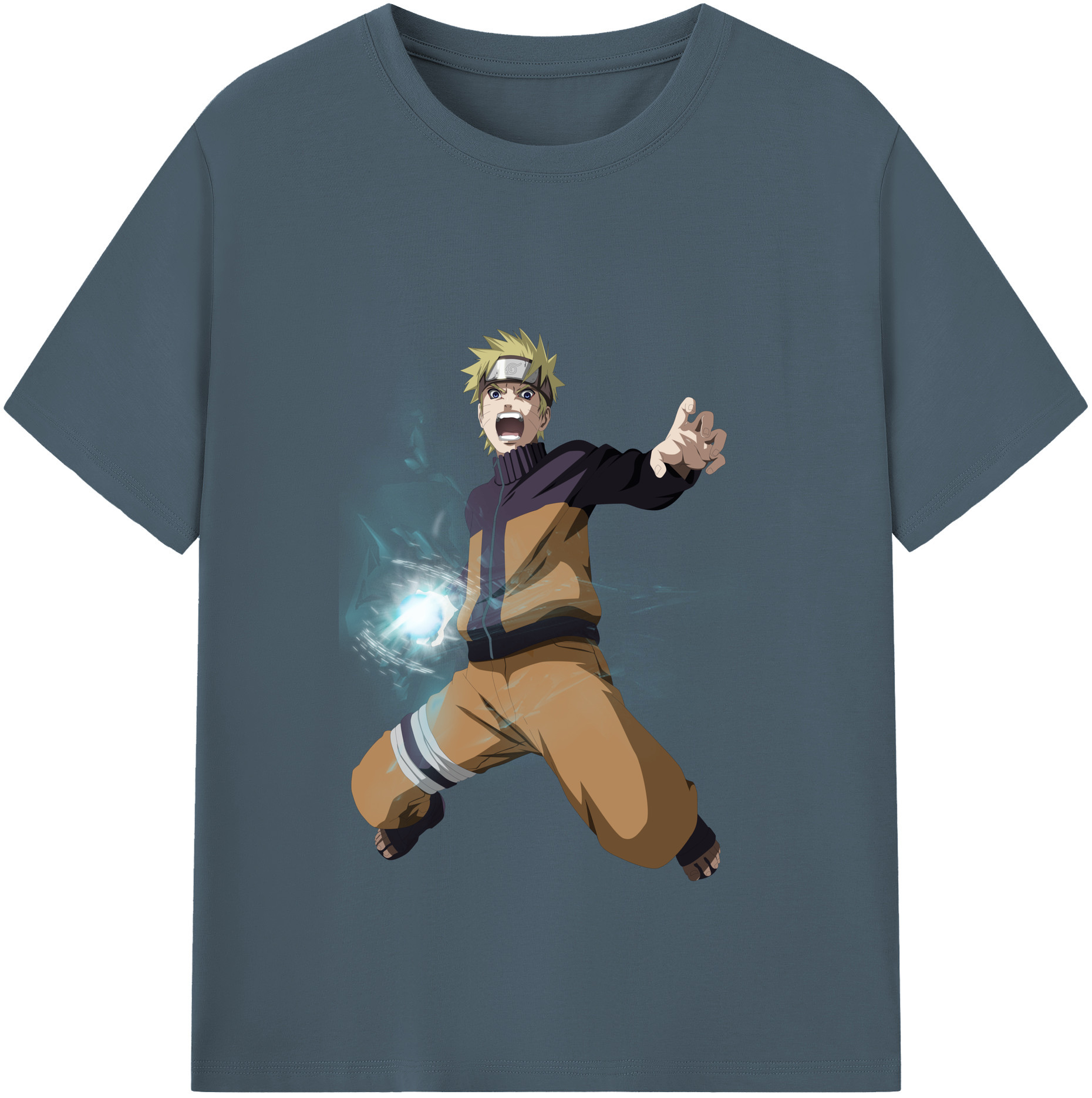 （画像用） NARUTO -ナルト- うずまき ナルト Uzumaki Naruto 綿100％半袖Tシャツ（フロントプリント）